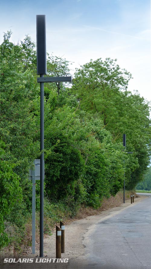  Lampadaires à panneaux solaires pour l'éclairage de la voie verte de Maisse (91, Essonne) 