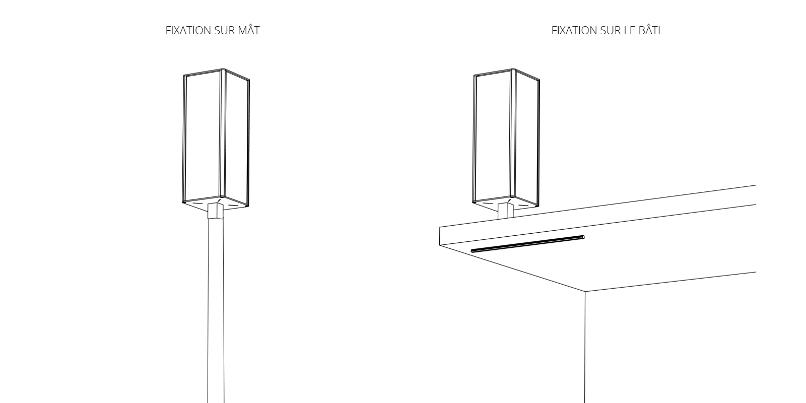 Méthode de fixation pour le lampadaire photovoltaïques Station Sun Light de 0,71m