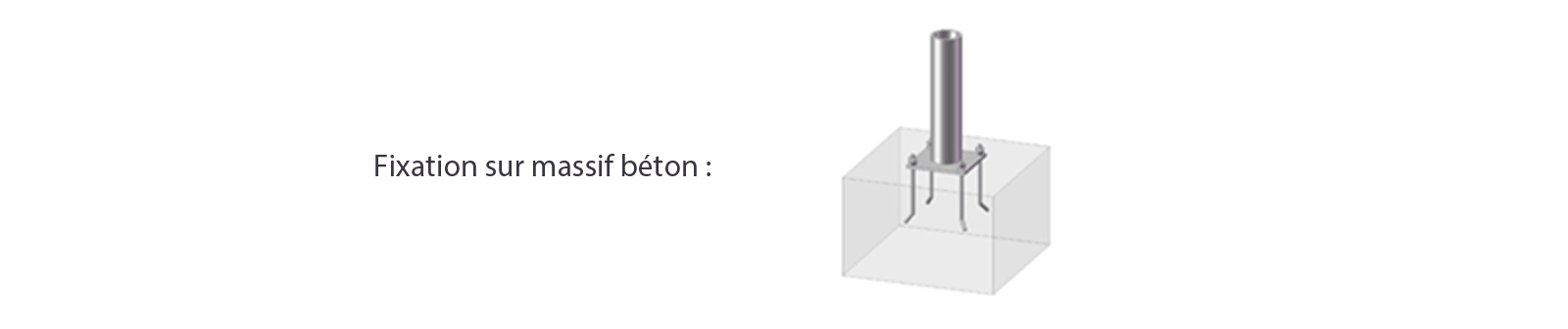 Méthode de fixation pour le lampadaire photovoltaïques Sun Key XL de de 4,8 à 8,9m