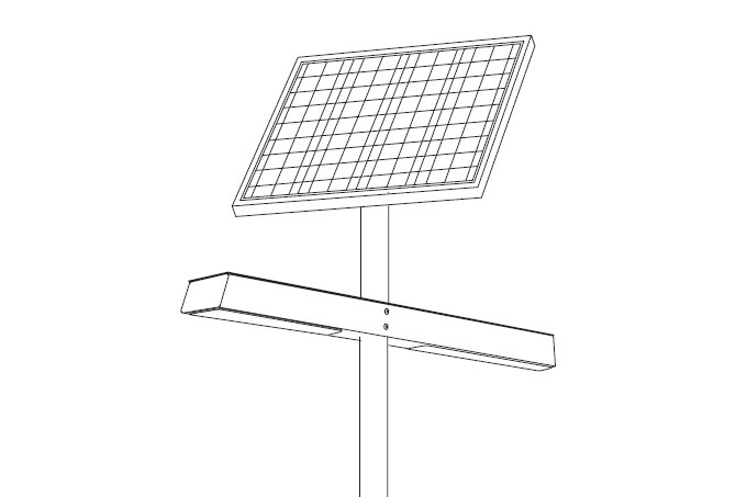 Lampadaire double tête d'éclairage LED